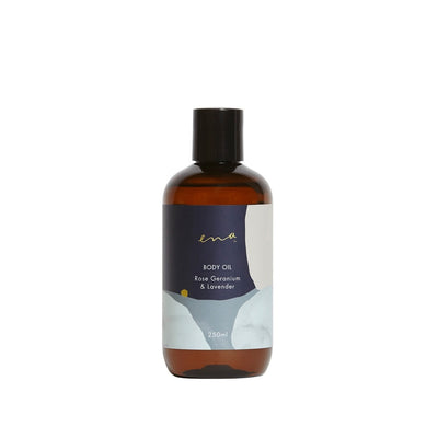 Clean Beauty Body Care. Ena Body Oil - Rose Geranium & Lavender 250ml - One Fine Secret