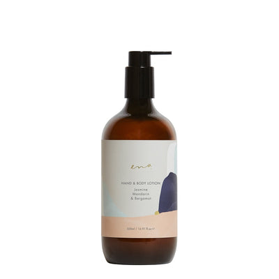 Clean Beauty Body Care. Ena Hand & Body Lotion - Jasmine, Mandarin & Bergamot 500ml - One Fine Secret