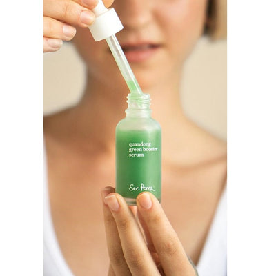 Newly Formulated! Buy Ere Perez Quandong Green Booster Serum 30ml at One Fine Secret. Ere Perez Natural Cosmetics Official Stockist in Melbourne, Australia.