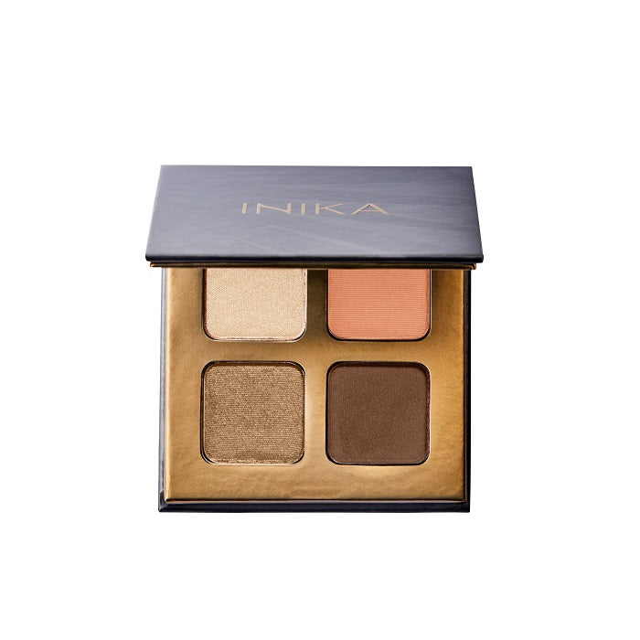 Buy Inika Organic Eyeshadow Quad in SUNSET colour quad at One Fine Secret. Official Stockist. Natural & Organic Clean Beauty Store in Melbourne, Australia.