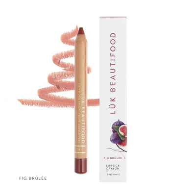 Buy Luk Beautifood Lip Crayon 3g in Fig Brulee colour at One Fine Secret. AU Stockist. Natural & Organic Makeup Clean Beauty Store in Melbourne, Australia.