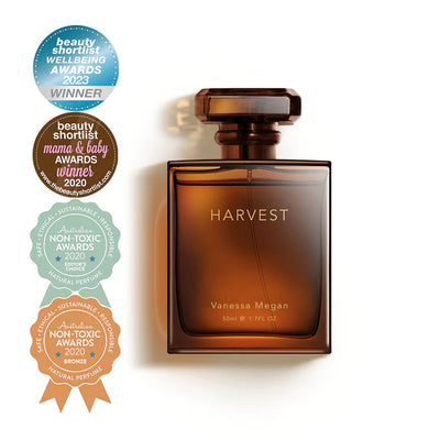 Pure Botanical Fragrance & 100% Natural Perfume. Buy Vanessa Megan Harvest Natural Perfume. Natural Organic Skincare & Makeup Clean Beauty Store in Melbourne, Australia.