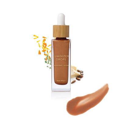 Natural Makeup Highlighter. Buy Luk Beautifood Luminizer Drops in Bronzer colour at One Fine Secret. Natural & Organic Makeup Clean Beauty Store in Melbourne, Australia.