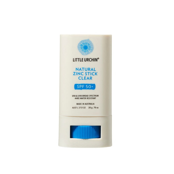 Buy Little Urchin Natural Zinc Stick Clear SPF 50+ 20g at One Fine Secret. Official Stockist. Natural & Organic Skincare Makeup. Clean Beauty Store in Melbourne, Australia.
