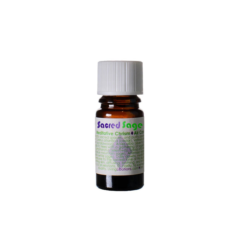 Living Libations Natural Aromatherapy Essential Oil Blend. Buy Living Libations Sacred Sage Meditative Chrism at One Fine Secret. Clean Beauty Melbourne.