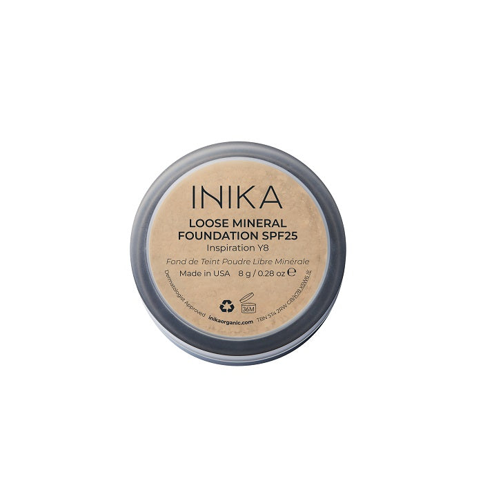 100% Natural Makeup Foundation. Buy Inika Organic Loose Mineral Foundation SPF25 in Inspiration shade at One Fine Secret. Official Stockist in Melbourne, Australia.