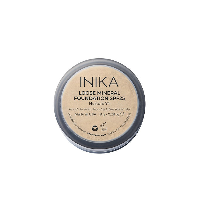 100% Natural Makeup Foundation. Buy Inika Organic Loose Mineral Foundation SPF25 in Nurture shade at One Fine Secret. Official Stockist in Melbourne, Australia.