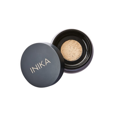 100% Natural Makeup Foundation. Buy Inika Organic Loose Mineral Foundation SPF25 in Strength shade at One Fine Secret. Official Stockist in Melbourne, Australia.