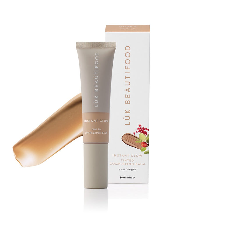 Buy Luk Beautifood Instant Glow Tinted Complexion Balm in Nude 5 Medium Tan colour at One Fine Secret. Natural & Organic Makeup Clean Beauty Store in Melbourne, Australia.