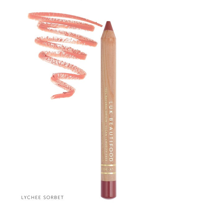 Buy Luk Beautifood Lip Crayon 3g in Lychee Sorbet colour at One Fine Secret. AU Stockist. Natural & Organic Makeup Clean Beauty Store in Melbourne, Australia.