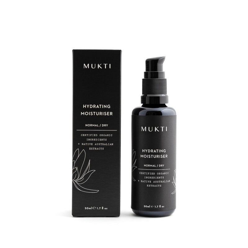 Australian Certified Organic Skincare. Shop Mukti Hydrating Moisturiser 50ml at One Fine Secret, Natural & Organic Skincare Makeup Clean Beauty Store Melbourne Australia