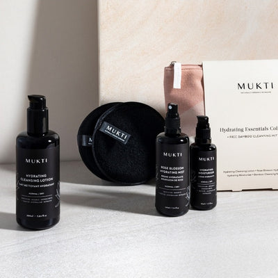 Buy Mukti Hydrating Essentials Collection + Free Cleansing Mitt Duo at One Fine Secret. Mukti Organics Official Stockist in Melbourne, Australia.