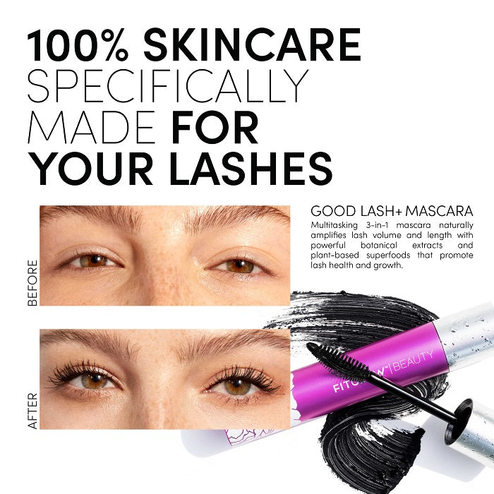 Buy Fitglow Beauty Good Lash+ Mascara Black 8g at One Fine Secret. Official Stockist. Natural & Organic Makeup. Clean Beauty Store in Melbourne, Australia.