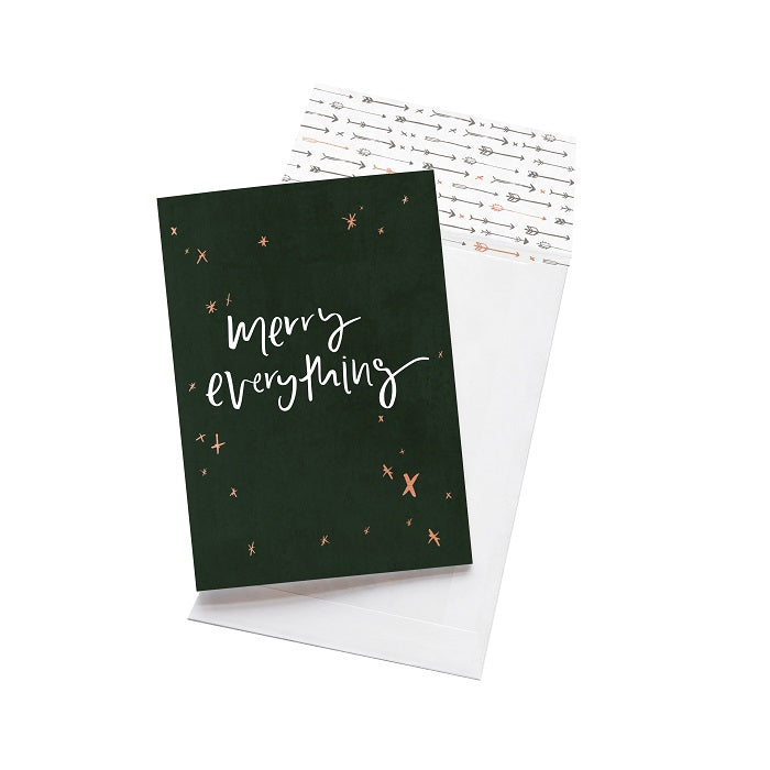 Emma Kate Co. Greeting Card - Merry Everything. Clean Beauty Store One Fine Secret