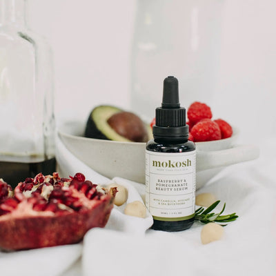 Australian Certified Organic Skincare. Buy Mokosh Raspberry & Pomegranate Beauty Serum 30ml at One Fine Secret. Clean Beauty Store in Melbourne, Australia.