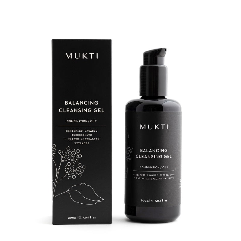 Australian Certified Organic Skincare. Shop Mukti Balancing Cleansing Gel 200ml at One Fine Secret, Natural & Organic Skincare Makeup Clean Beauty Store Melbourne Australia