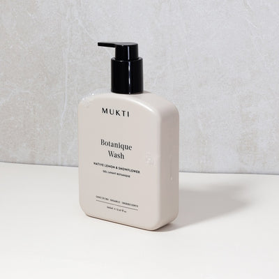 Buy Mukti Botanique Hand & Body Wash 360ml in recycled plastic packaging at One Fine Secret. Mukti Organic Skincare Official Stockist in Melbourne, Australia.