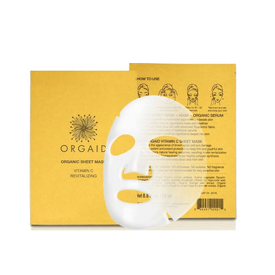 Innovative Organic Sheet Mask (Ecoderma) made in the USA. Orgaid Vitamin C & Revitalizing Organic Sheet Mask - One Fine Secret