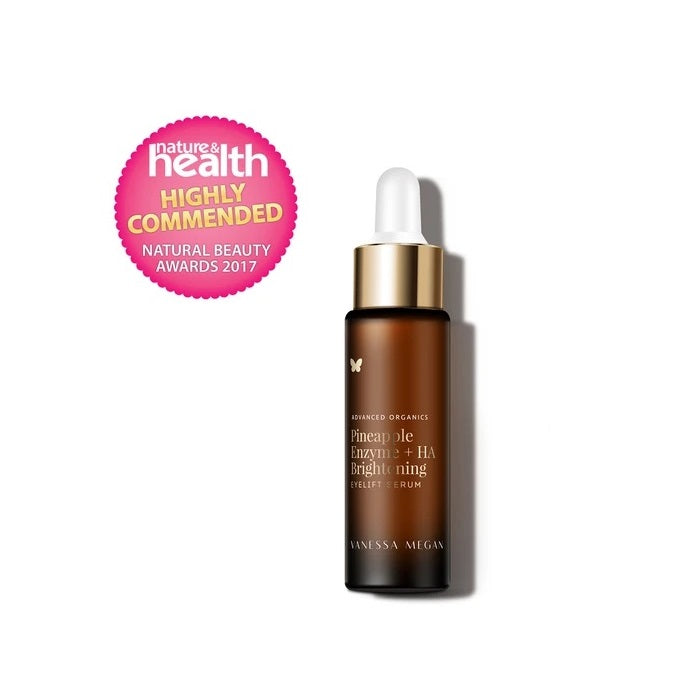 100% Natural Australian Skincare. Buy Vanessa Megan Pineapple Enzyme + HA Brightening Eyelift Serum 15ml at One Fine Secret. Natural & Organic Skincare Store in Melbourne, Australia.