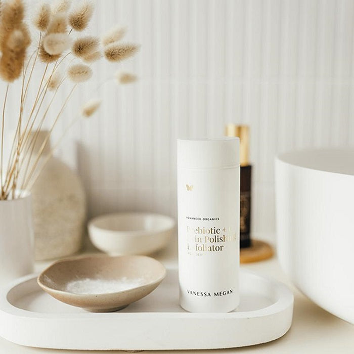 100% Natural Australian Skincare. Buy Vanessa Megan Prebiotic + C Skin Polishing Exfoliating Powder 75g at One Fine Secret. Natural & Organic Skincare Store in Melbourne, Australia.