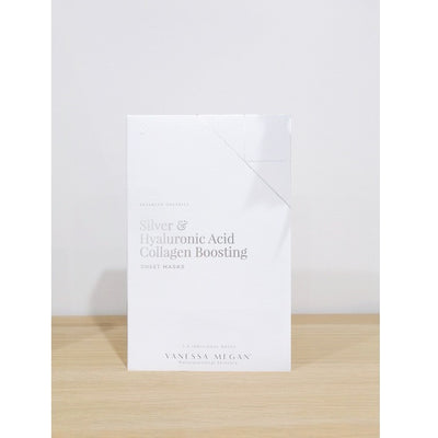 Buy Vanessa Megan Silver & Hyaluronic Acid Collagen Boosting Sheet Mask 3 Pack or Single Sheet at One Fine Secret. Official Stockist. Natural & Organic Skincare Clean Beauty Store in Melbourne, Australia.