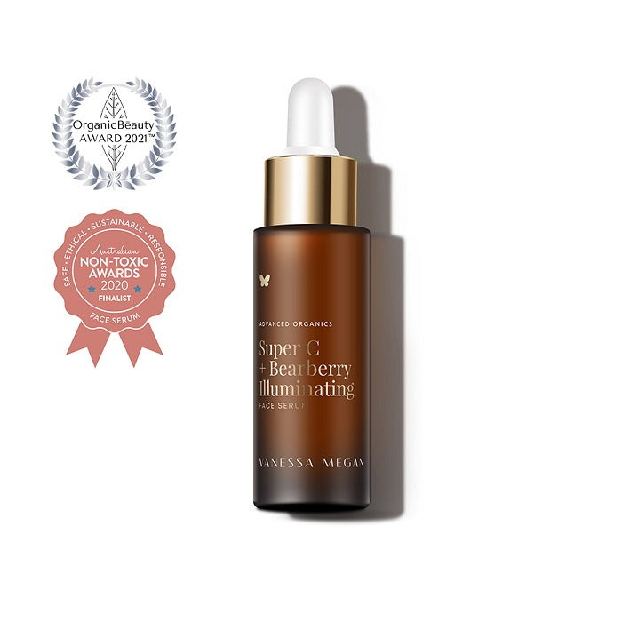 100% Natural Australian Skincare. Buy Vanessa Megan Super C + Bearberry Illuminating Face Serum 30ml at One Fine Secret. Natural & Organic Skincare Store in Melbourne, Australia.