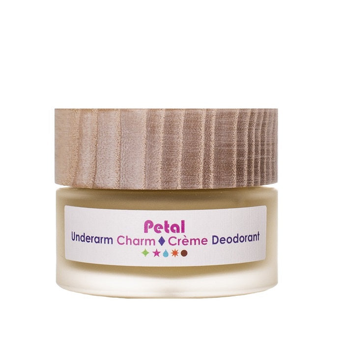 Living Libations Natural Cream Deodorant. Buy Living Libations Underarm Charm Creme Deodorant Petal 30ml at One Fine Secret. Official Australian Stockist in Melbourne.