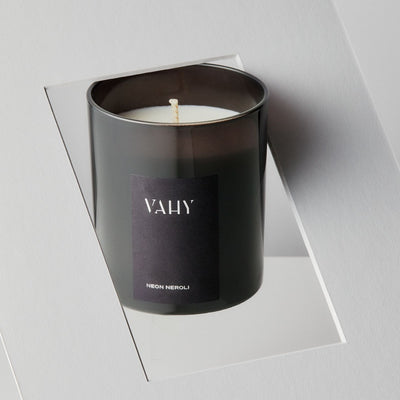 Buy Vahy Neon Neroli Natural Candle 280g at One Fine Secret. Official Stockist. Natural & Organic Perfume Clean Beauty Store in Melbourne, Australia.