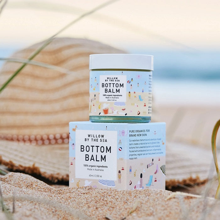 Buy Willow by the Sea Bottom Balm at One Fine Secret. Official Stockist in Melbourne, Australia. 100% Organic Skincare for Mum & Baby.