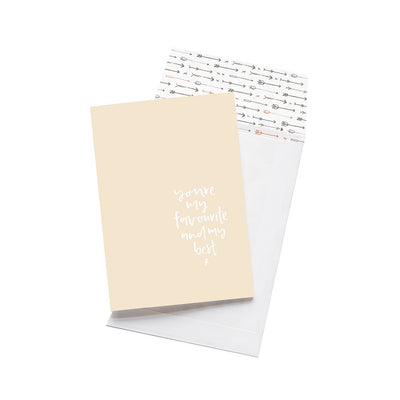 Buy Emma Kate Co. Greeting Card - You're My Favourite & My Best at One Fine Secret. Official Stockist in Melbourne, Australia.